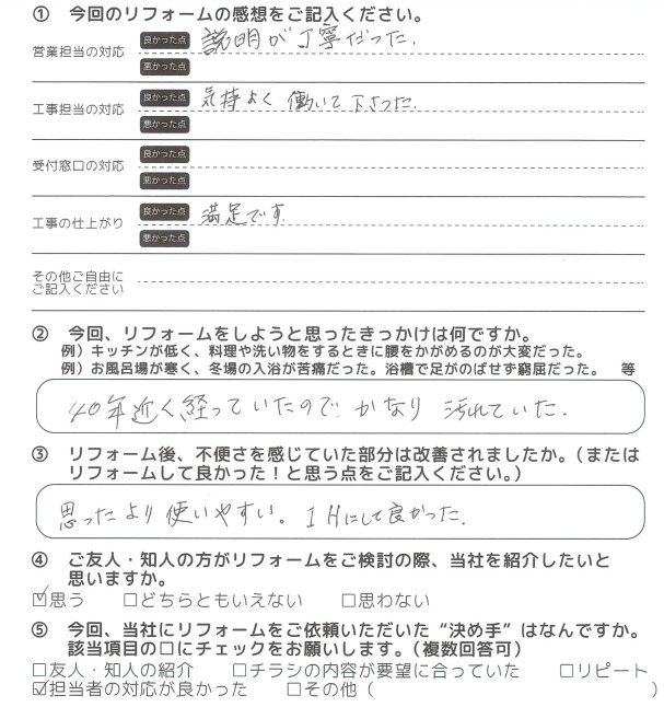 千葉県のお客さまの声