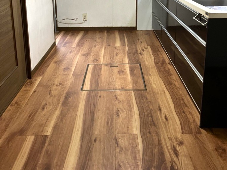 キッチン床張替え